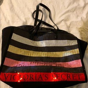 Victorias secret sequin large tote bag